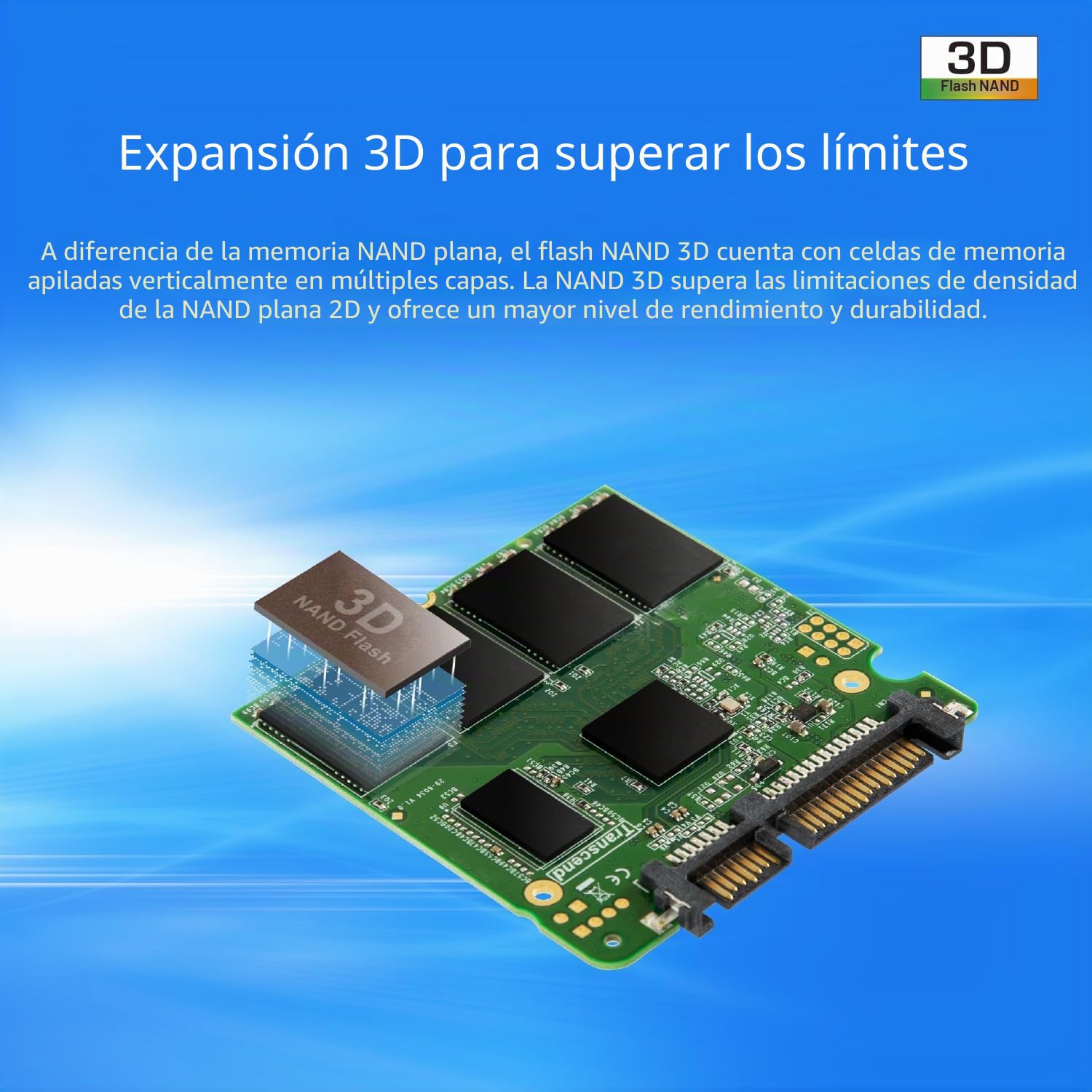 Transcend 128G SSD230S 2.5 Pulgadas SATA III 6 GB/s Disco de Estado Sólido Interno 3D TLC NAND con Caché DRAM TS128GSSD230S