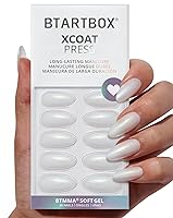 Vista 25 de BTArtbox Uñas Postizas Blancas Cortas a Presión - Uñas Postizas de Gel Suave en Forma de Almendra, Uñas Blancas con Pegamento para Uñas, Uñas