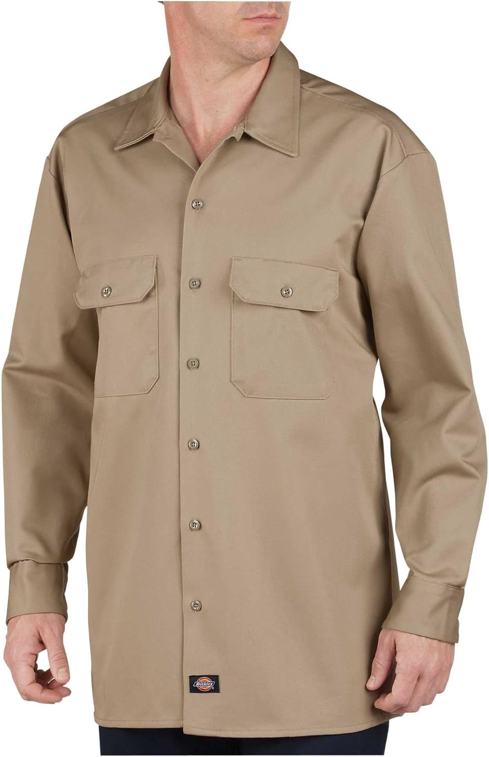 Dickies Mens Long Sleeve Flex Twill Work Shirt