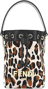 FENDI Mon Tresor Animal Print Sheepskin Mini Crossbody Bucket Bag