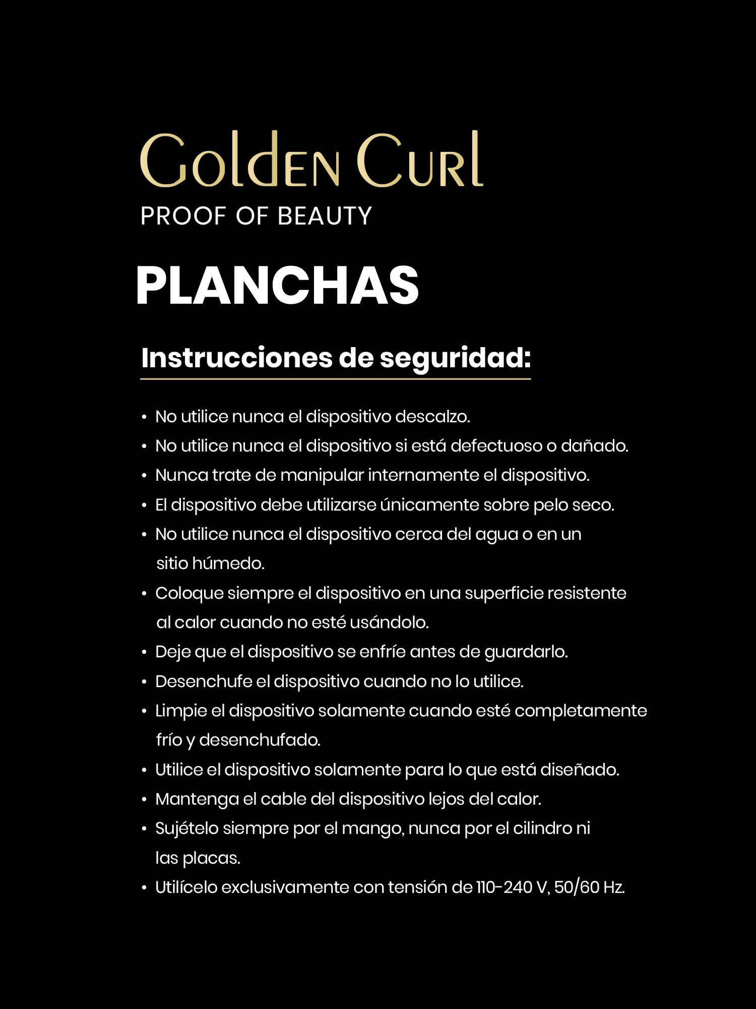 Golden Curl Planchas del Pelo para Alisar y Rizar - 5 Años de Tranquilidad - Alisador y Rizador de Pelo 2 en 1 Profesional - Modelador de Cabello para Alisar o Hacer Ondas (Oro Rosa)