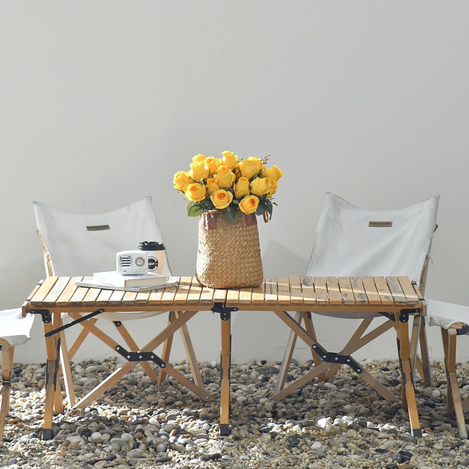 FlueHouzz Artificial Roses Flowers Fake Silk Rose Bouquet 12 Heads 2 Packs of Realistic Blossom Roses for Home Wedding Party Floral Decoration Table Centerpieces, Yellow - Image 8