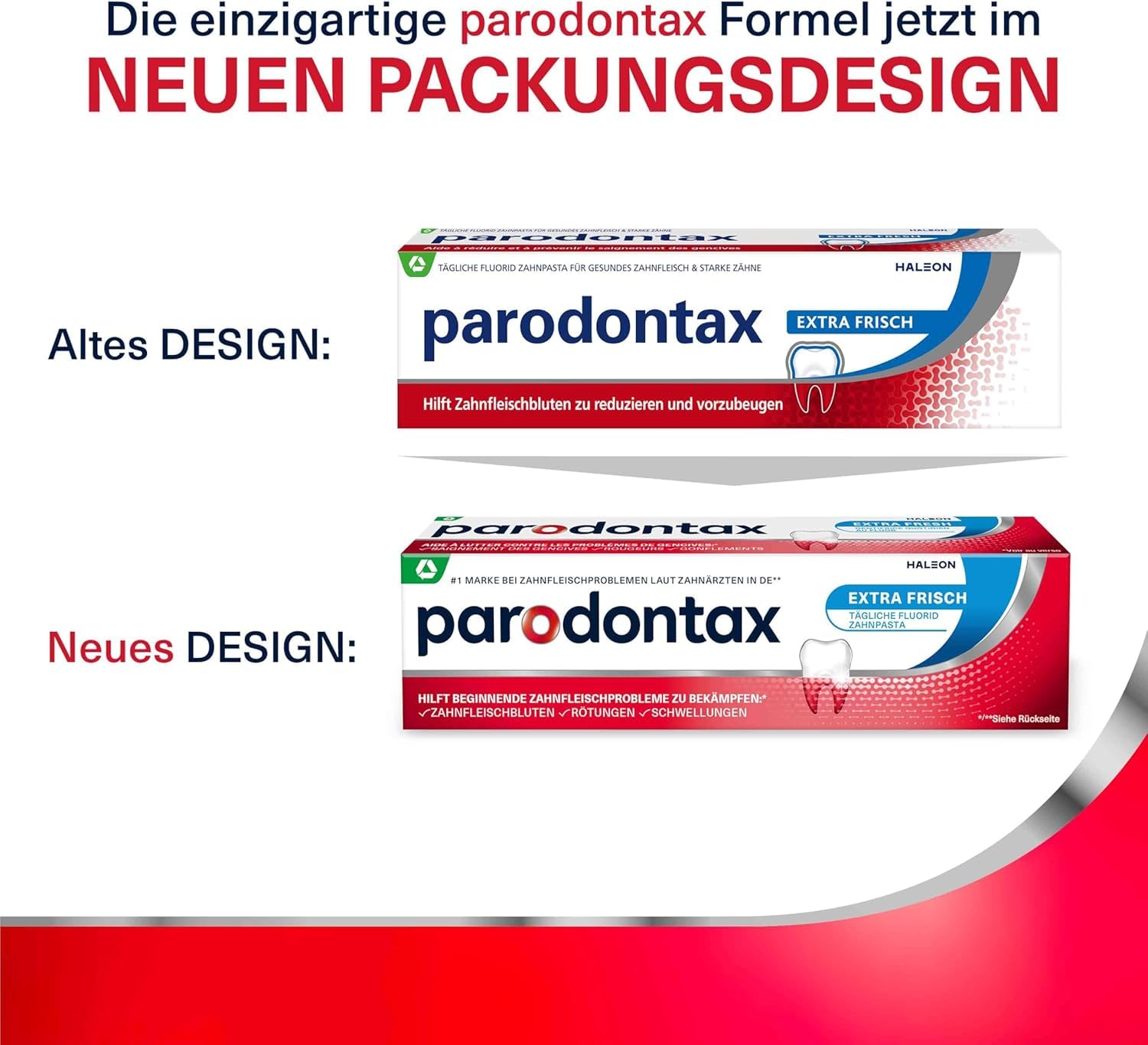 Parodontax Pasta de dientes extra fresca contra el sangrado de las encías, frescura intensa, con flúor, 12 x 75 ml