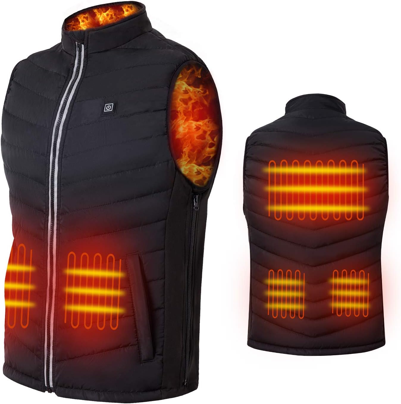 NUNEWARESHeated Vest,USB Charging Lightweight Heated Jacket,Heating Clothing for Men Women,Outdoor(Battery Pack Not Included)