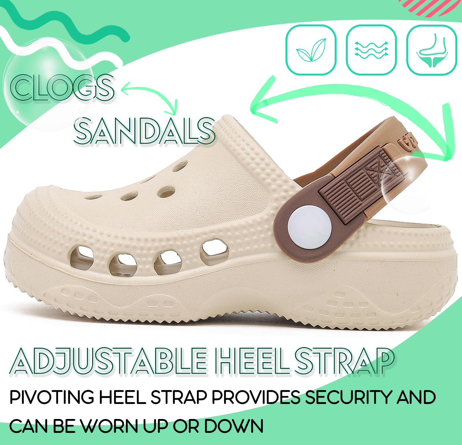 Unisex Kinder Eva Clogs Leichte Gartenclogs für Jungen und Mädchen gr.21-31