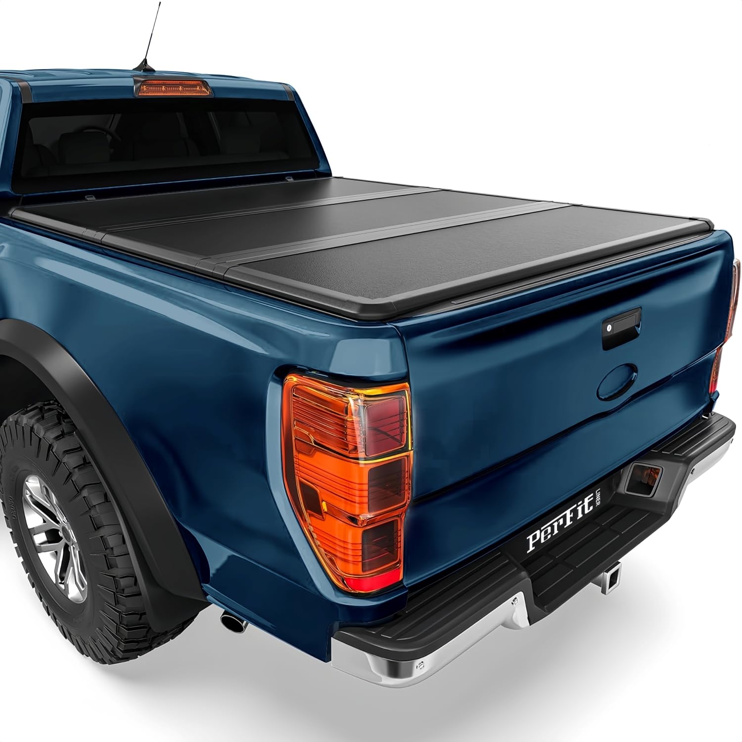 Perfit Liner 6.0 FT (73") Bed FRP Hard Tri-Fold Tonneau Cover Fits 2019-2023 Ford Ranger Truck Cargo HardTopper, 3-Folding