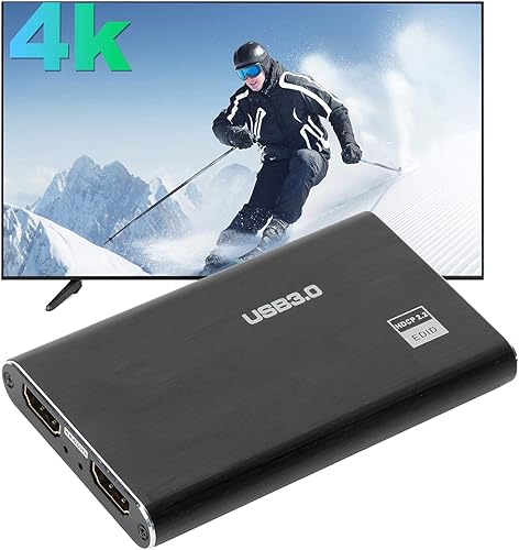 Miniatura 5 de Diyeeni USB3.0 4K 1080P Recorder, Game Recording Collect Card, Input Supports 4K60, Compatible with USB 2.0 40MBs Bandwidth