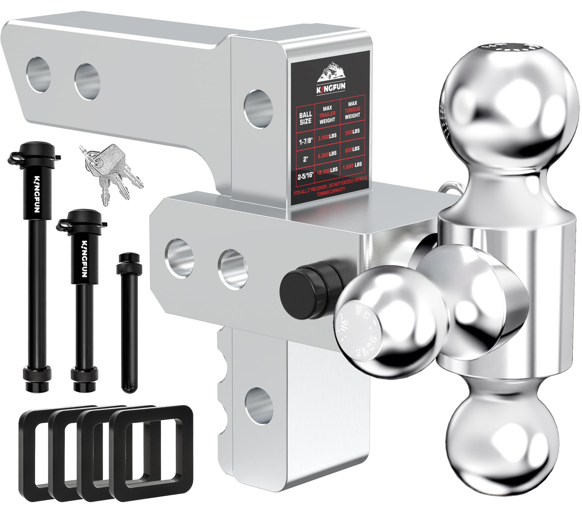 Kingfun Adjustable Trailer Hitch