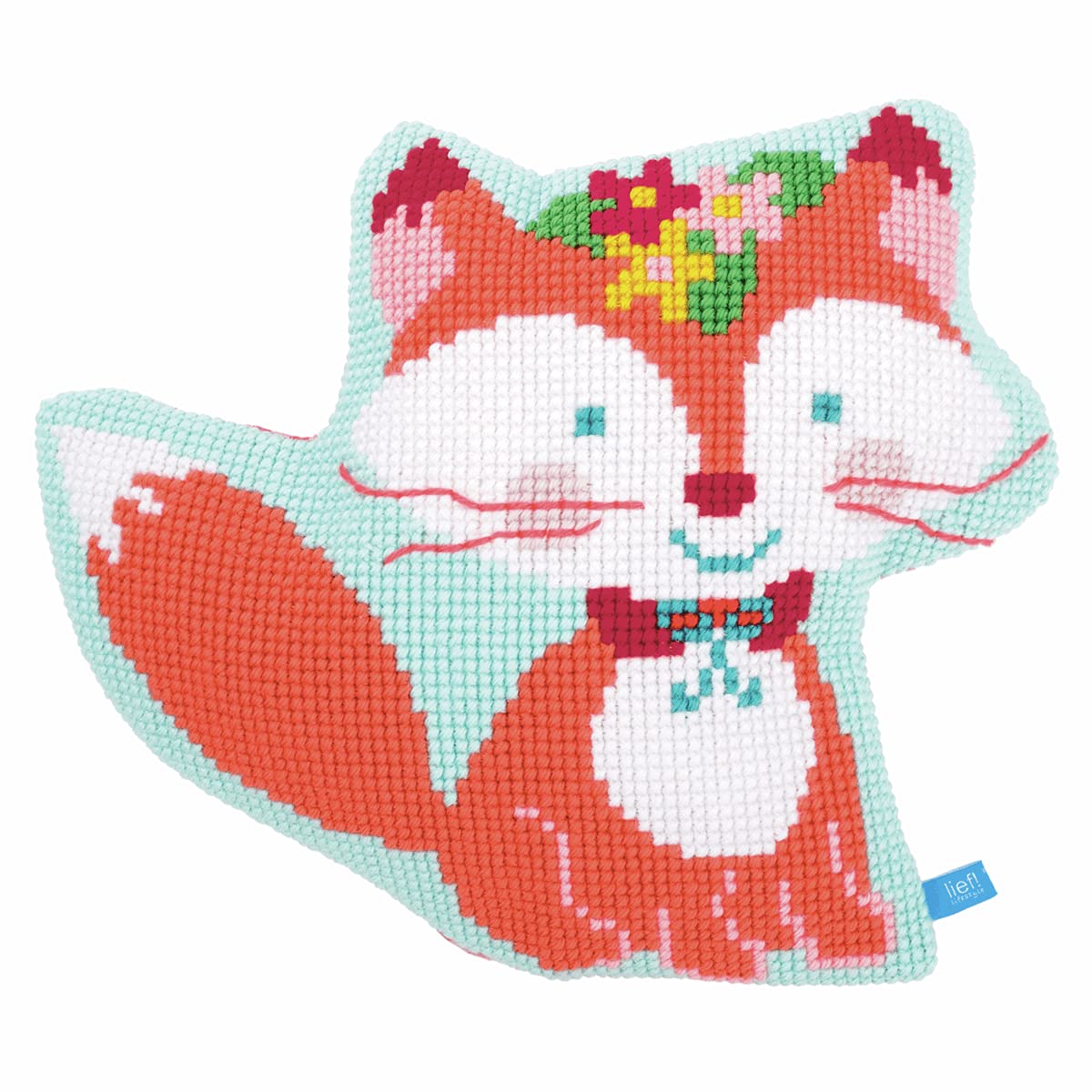 Vervaco Kit Cuscino Punto Croce PICCOLA VOLPE Set Ricamo Principianti Cuscini Gobelin Decorativi ca. 45 x 37 cm Accessori Per Lavoretti Creativi DIY Casa Decor Hobby Adulti Cross Stitch