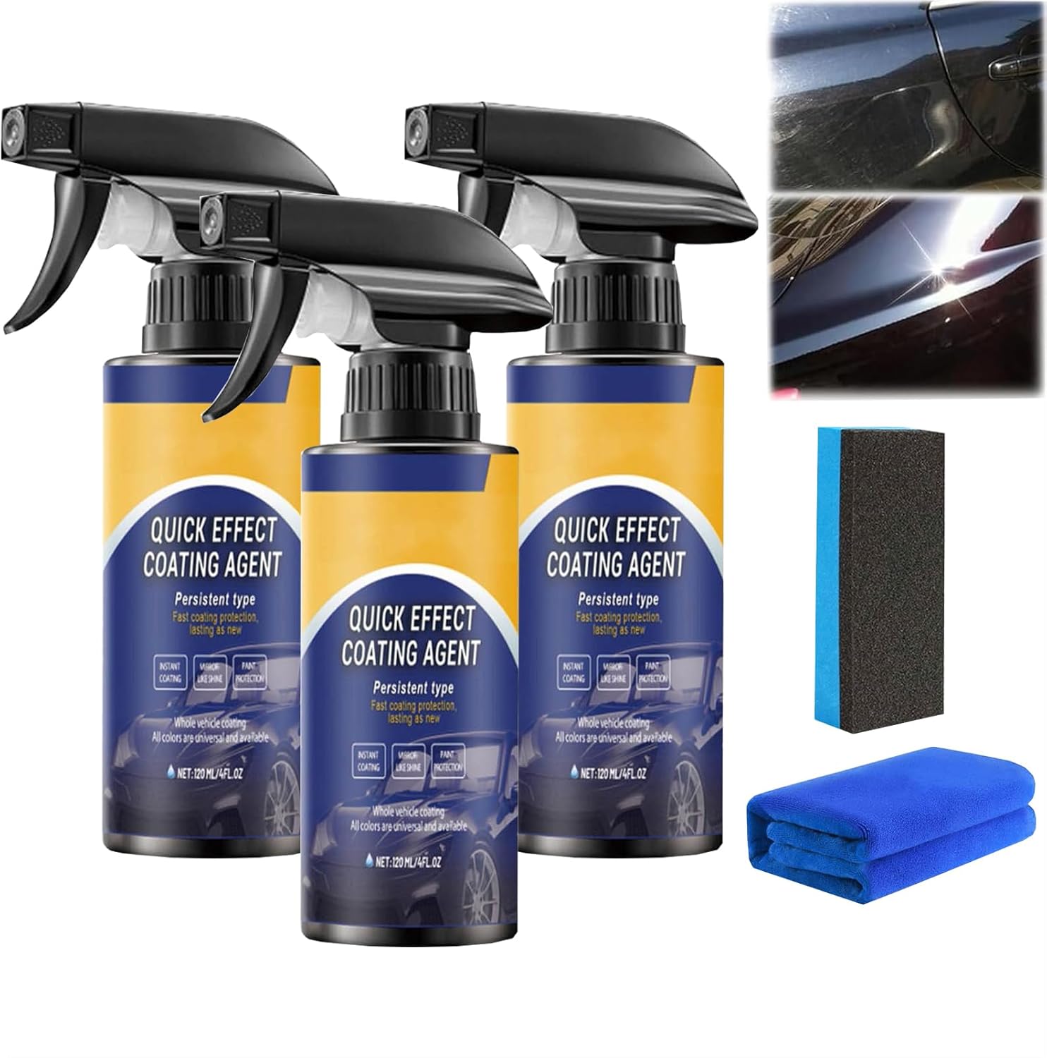 Sopami Car Coating Spray,Sopami Oil Film Emulsion Glass Cleaner,Sopami Quick Effect Coating Agent,Quickly Coat Car Wax Polish Spray Nano Ceramic Crystal Coating Agent (1 pcs