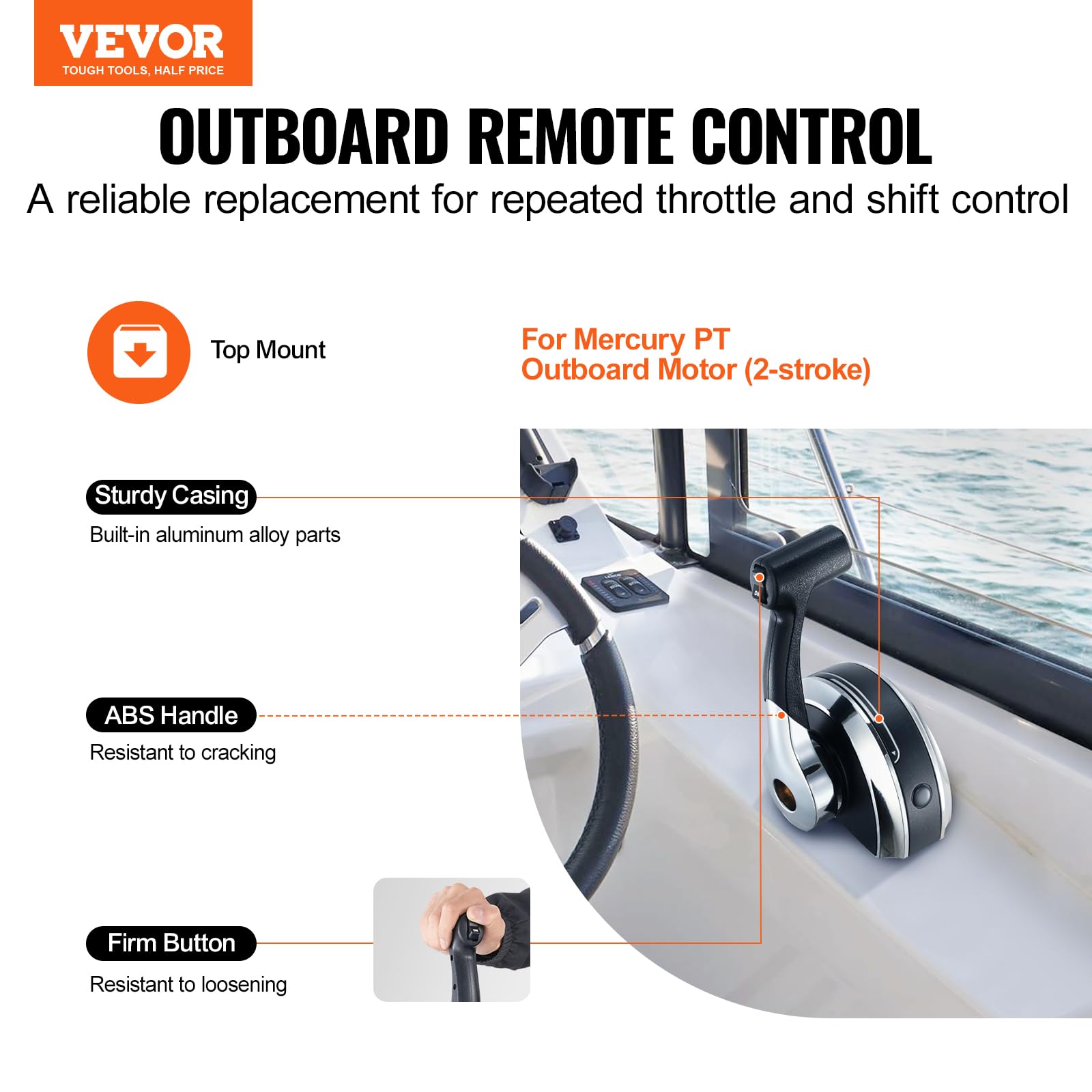 Outboard Motor Shifter And Throttle Control 6ft Multiflex Remote Gear
