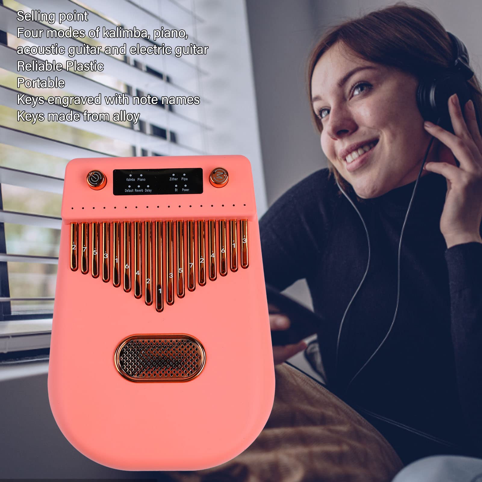 Smart Thumb Piano Inteligentne Pianino Kciukowe Przenośne Pianino Smart Thumb, Elektroniczne Pianino Smart Thumb 17 Klawiszy Akumulator Akumulator Delikatny Dotyk Elektroniczne