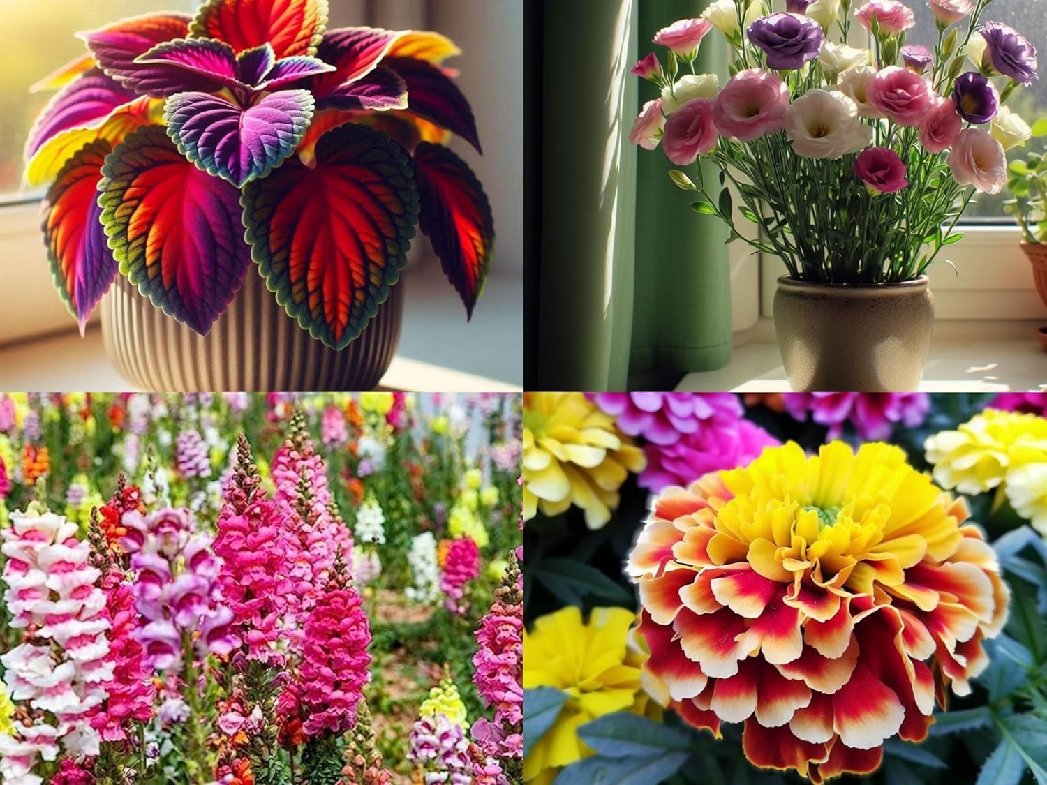 NooElec Seeds India 2200+ Seeds- All Seasons 50 Variety of Hybrid Flower Seeds Combo Pack- All Year Seeds Bank 1