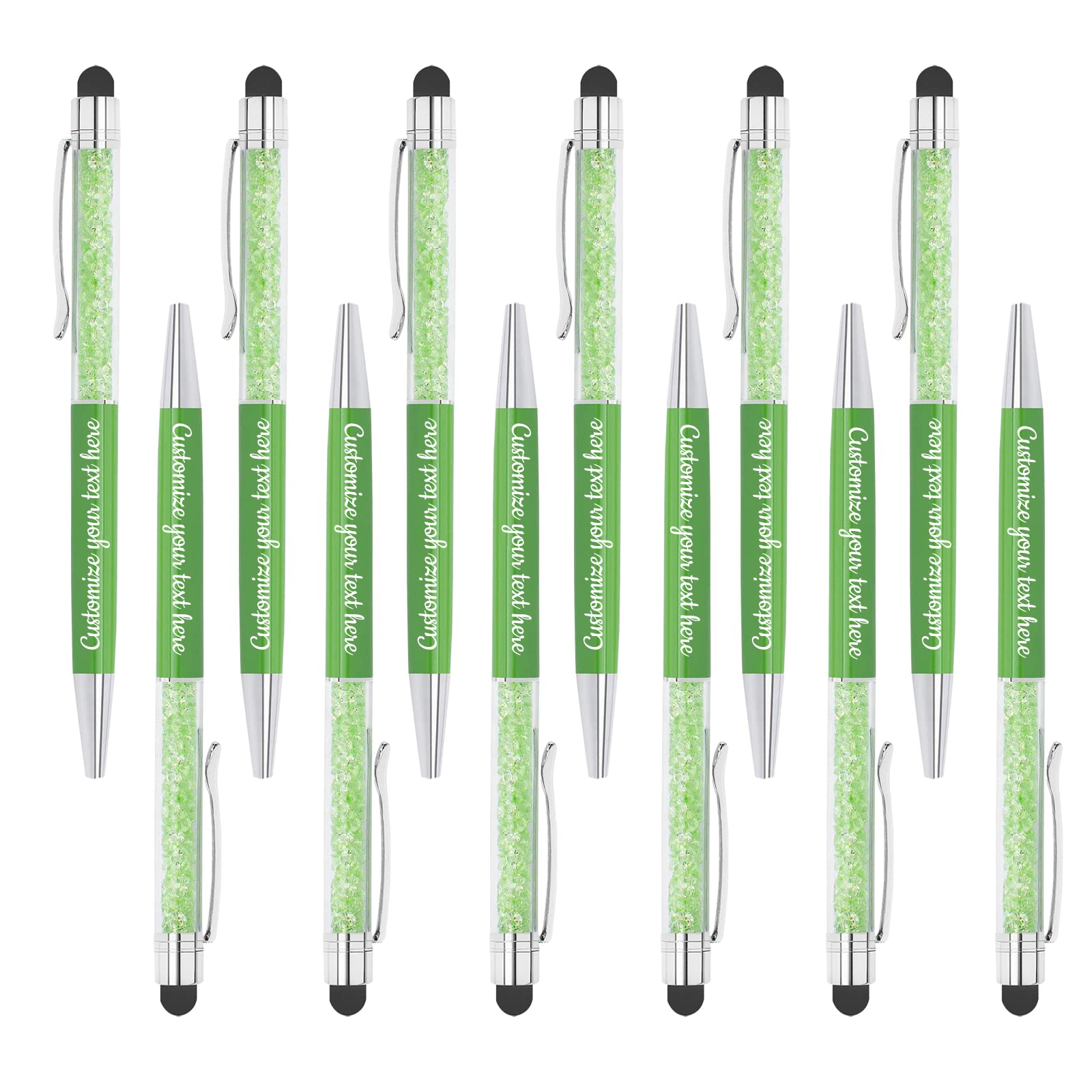 LINMQIU Up to 300 Ballpoint Pens, Custom Ballpoint Pen with Business Name, Engraved Text Metal Pen for Birthday Christmas New Year, Black Ink, Personalized Ballpoint Pen with Your Custom Text - 96PC