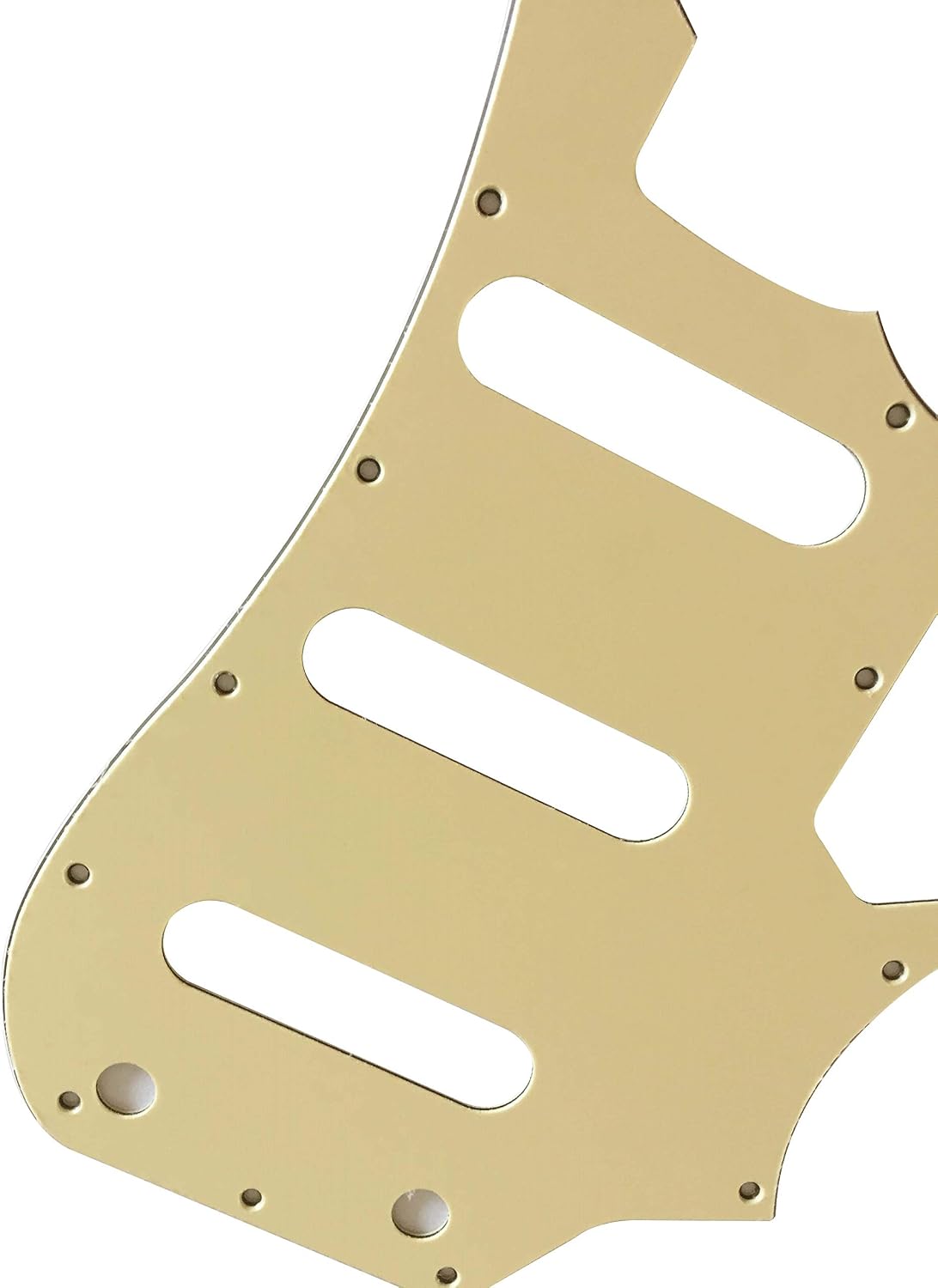 For Squier Vintage Modified Bass VI Pickguard,Vintage Style Guitar Pickguard Replacement for Bass VI (3 Ply Vintage Yellow)