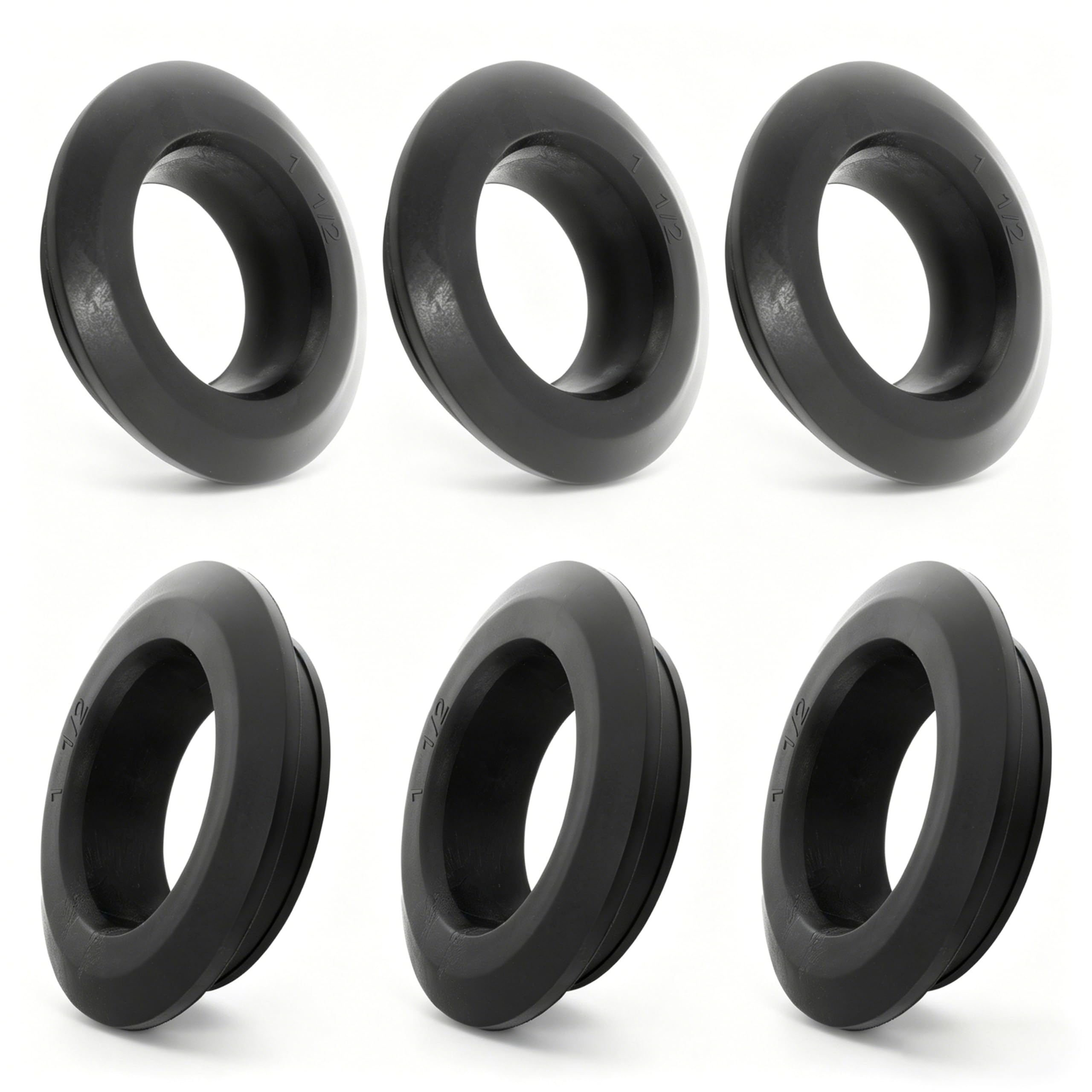 Photo 1 of 1 1/2 Inch Flexible Uniseal Tank Adapter Bulkhead Fittings for PVC Hard Pipe, Flexible Pipe-to-Tank Seal for Water Tanks, Rain Barrels and Hydroponics (1.5inch-6pc)