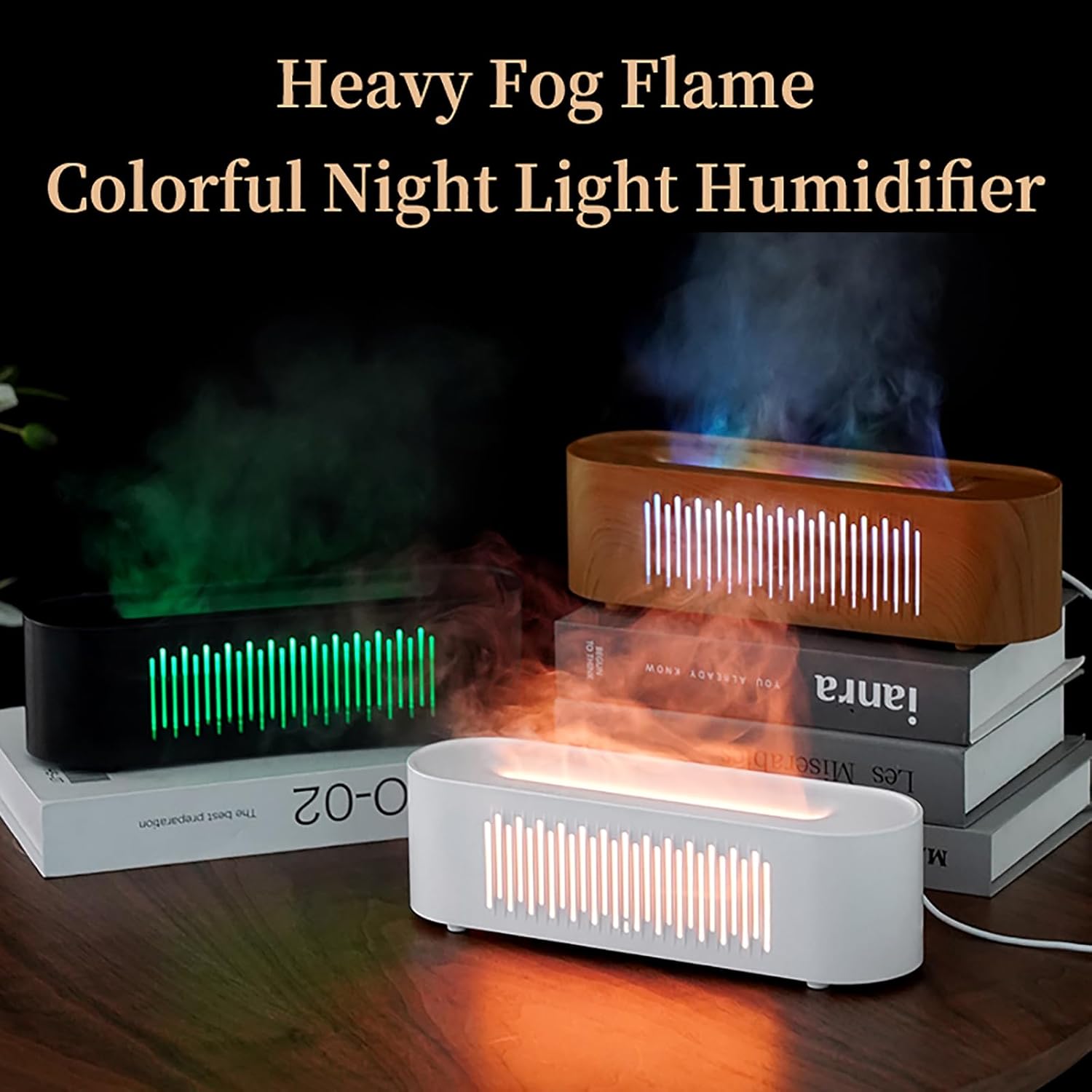 Flame Essential Oil Diffuser Humidifier 7 Colors Aromatherapy Humidifier with Timer Auto-Off Flame Fire Effect Aroma Diffuser for Home Bedroom Office Yoga (Style-C)