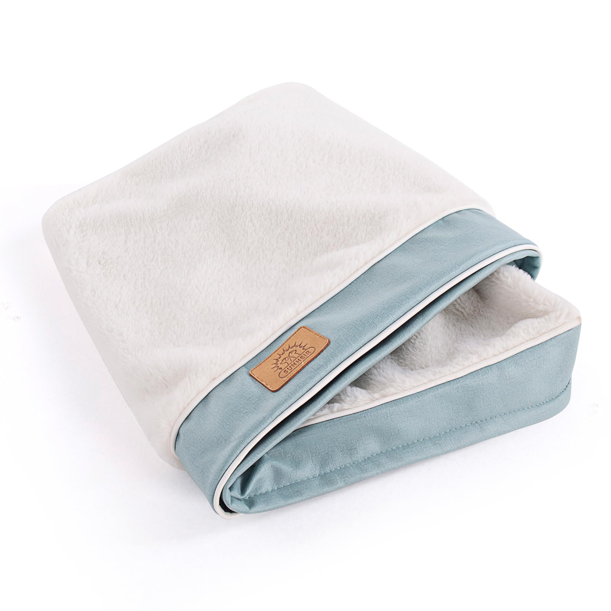 Dog Bed Covers Soft Plush Replacement Washable, Large Waterproof Dog Bed Cover with Zipper, Pet Bed Cover 36x27x3 Inches, Blue, Cover Only