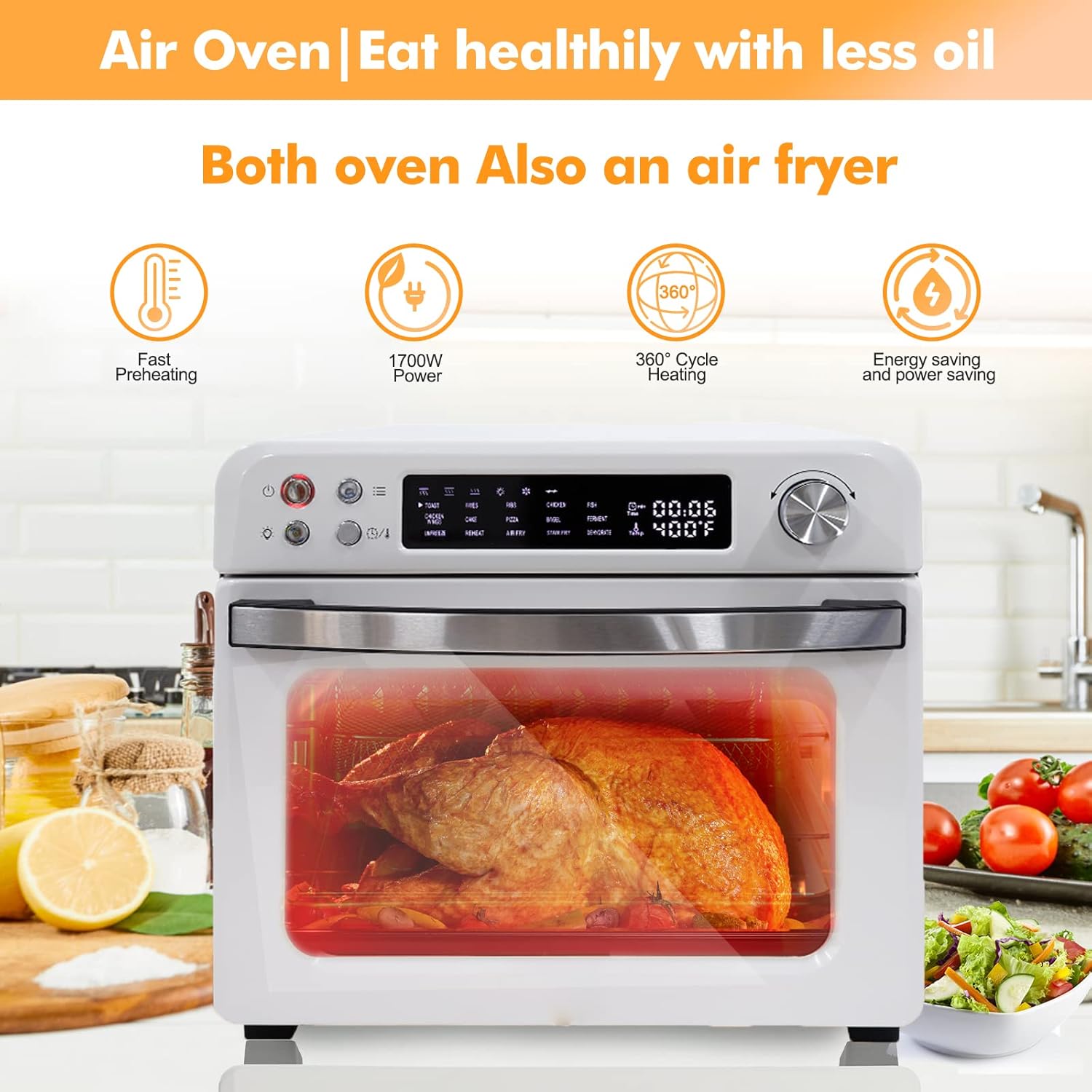 Buy TSDLRH Air Fryer Toaster Oven, Convection Oven Countertop 24.3QT