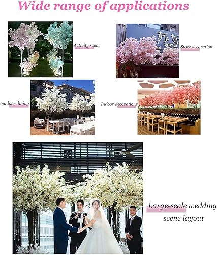 Miniatura 3 de Boda artificial flor de cerezo decoración simulación melocotón flor árbol planta flor falsa gran evento deseos árbol 5.9 * 4.9 ft