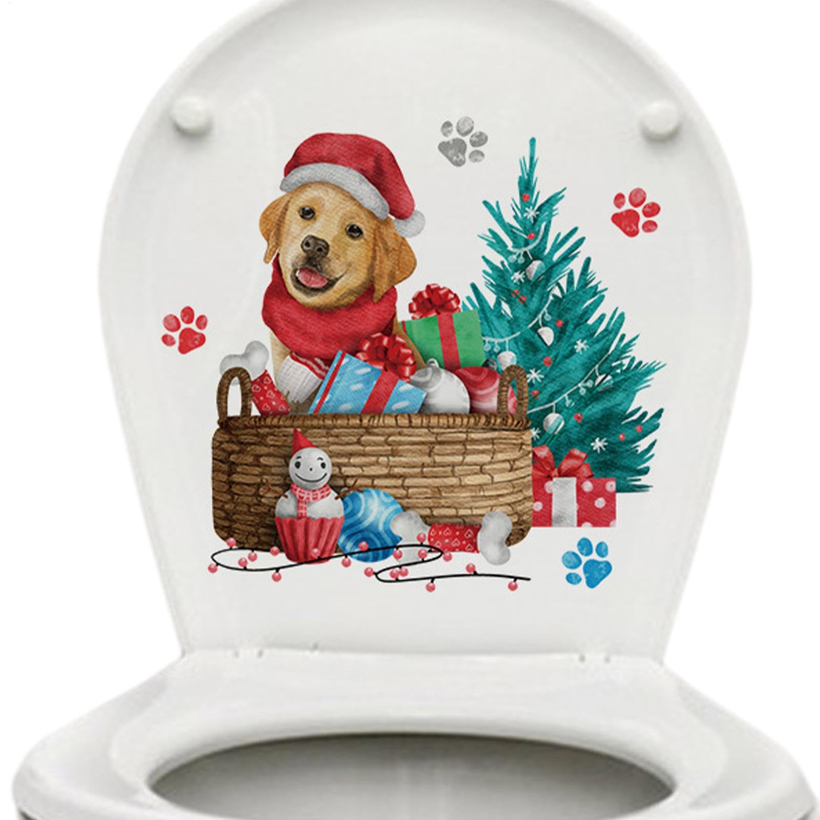 Hunde- -WC-Deckelaufkleber, Aufkleber, abnehmbarer Hundesitz