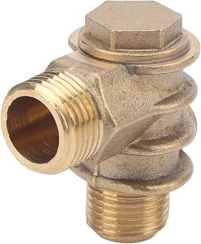 Air Compressor Check Valve Check Valve For Air Compressor Central Pneumatic Air Compressor Parts,1 Way Valve Brass Air Compressor Threaded Check Valve Accessory Part 1/2 x 3 /
