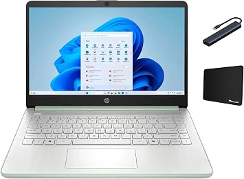HP 14 HD Laptop, Intel N150, 4GB DDR5 RAM, 128GB UFS, Win11H, Green