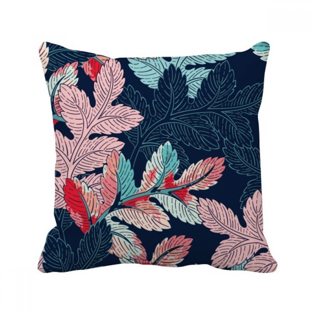 Coussin d'art dessin flore feuille multicolore 40x40cm pour décoration canapé salon