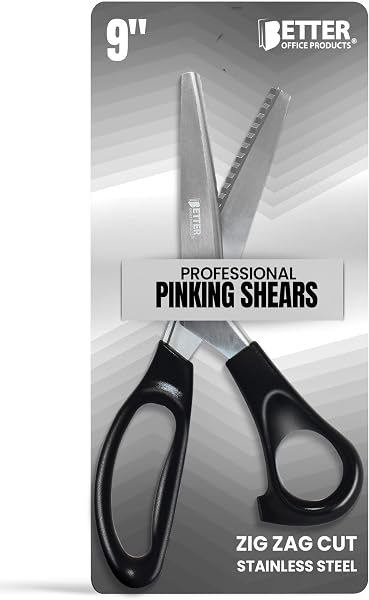 Better Office 9 inch Pinking Shears for Decorative Patterns