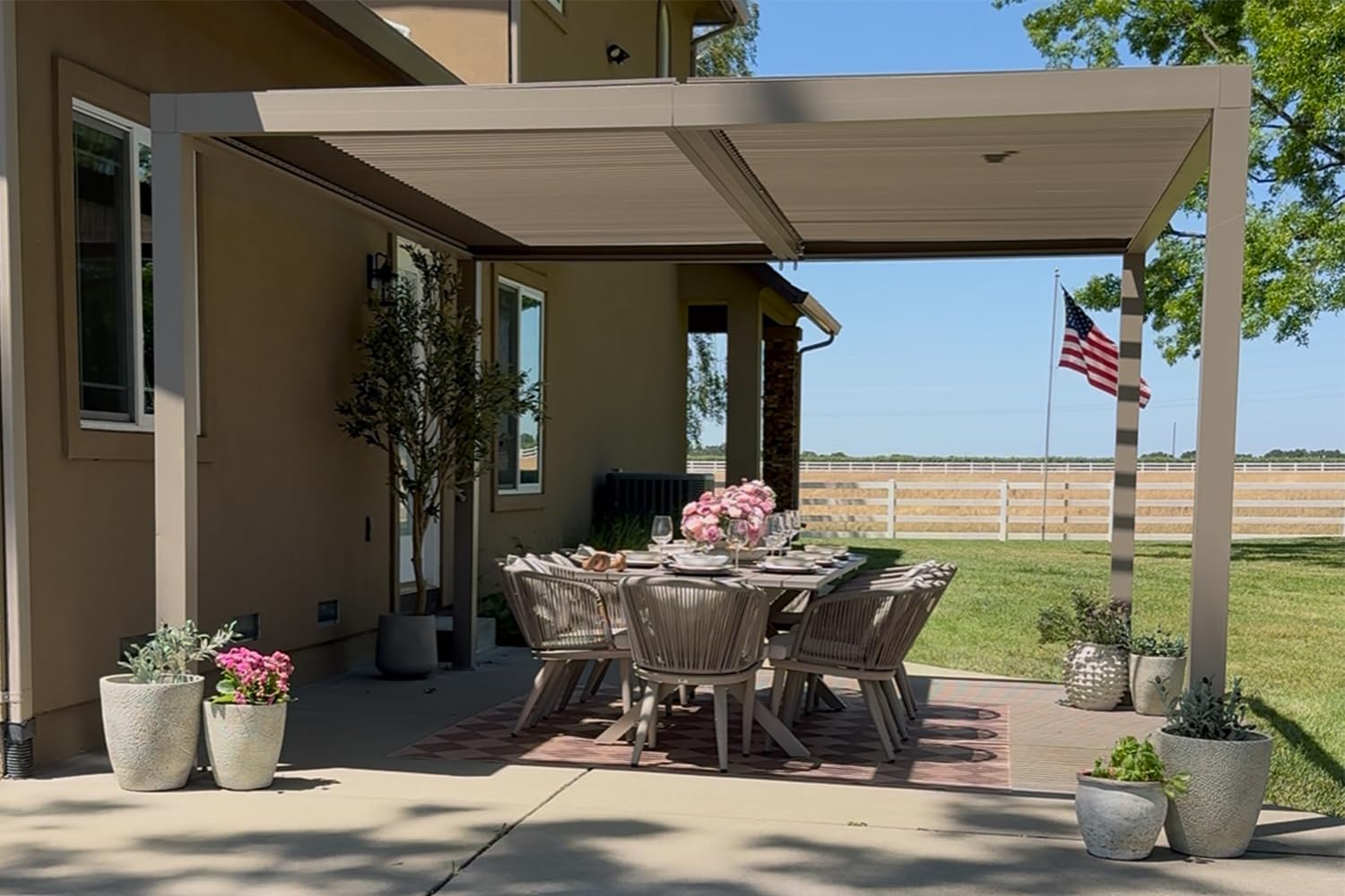 PURPLE LEAF 12x16 Louvered Pergola