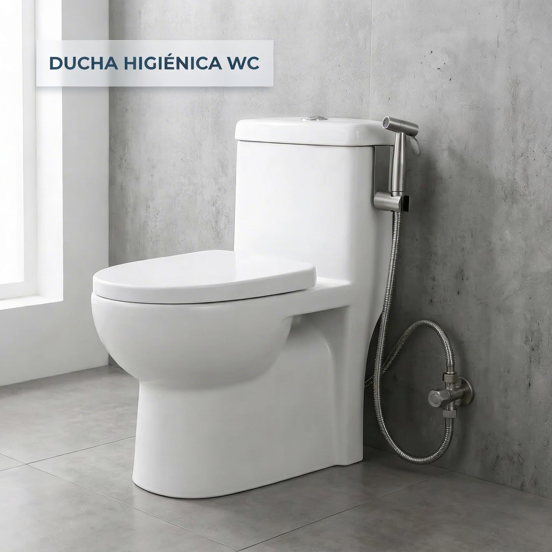 Ducha higencia para wc - bidet para wc - incluye todo lo necesario para su montaje - sistema de montaje facil - Ducha bidet - ducha inodoro