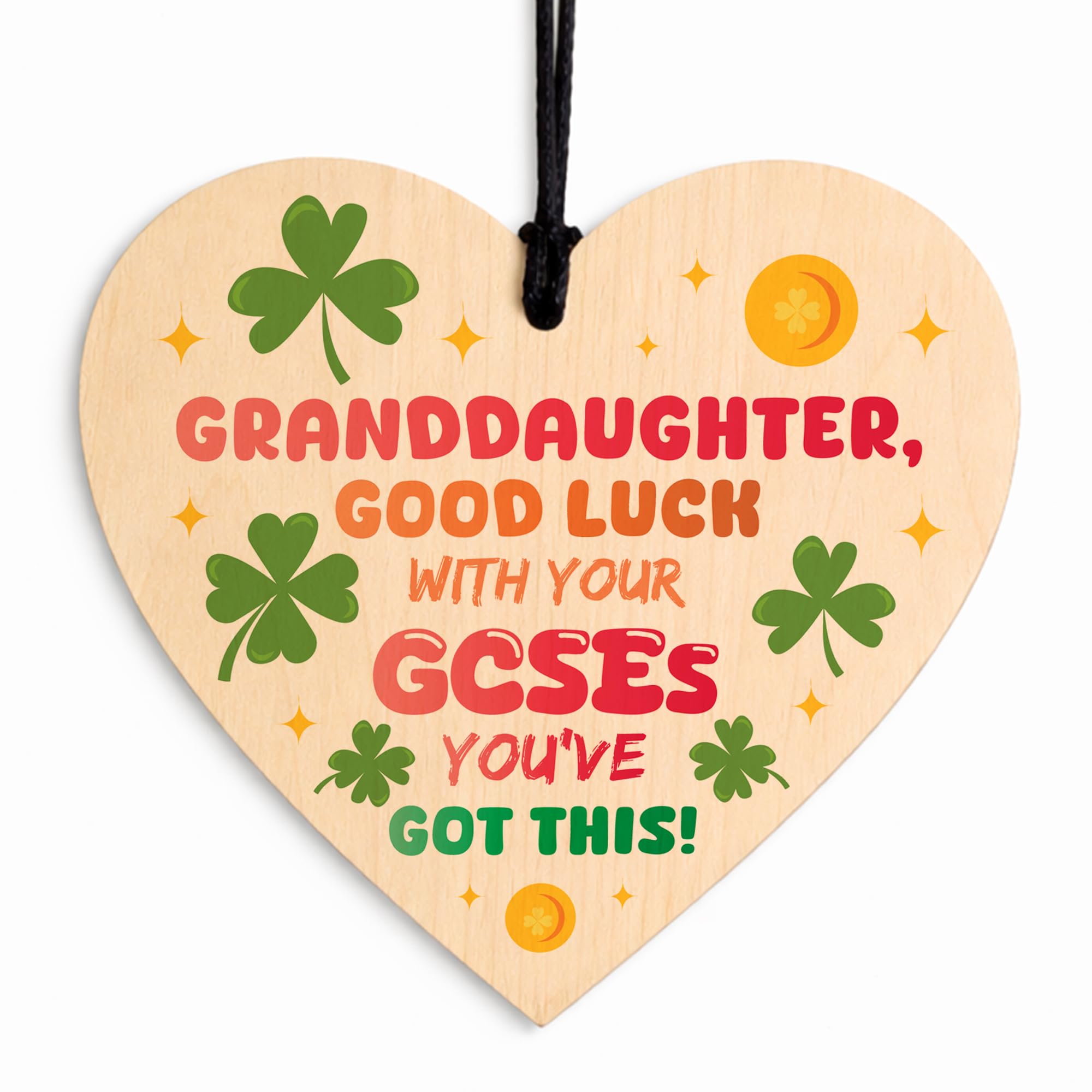 Red Ocean Good Luck For GCSE Exams For Granddaughter You've Got This Gift Encouragement Exam Success Granddaughter Gift For Good Luck Wooden Heart Keepsake