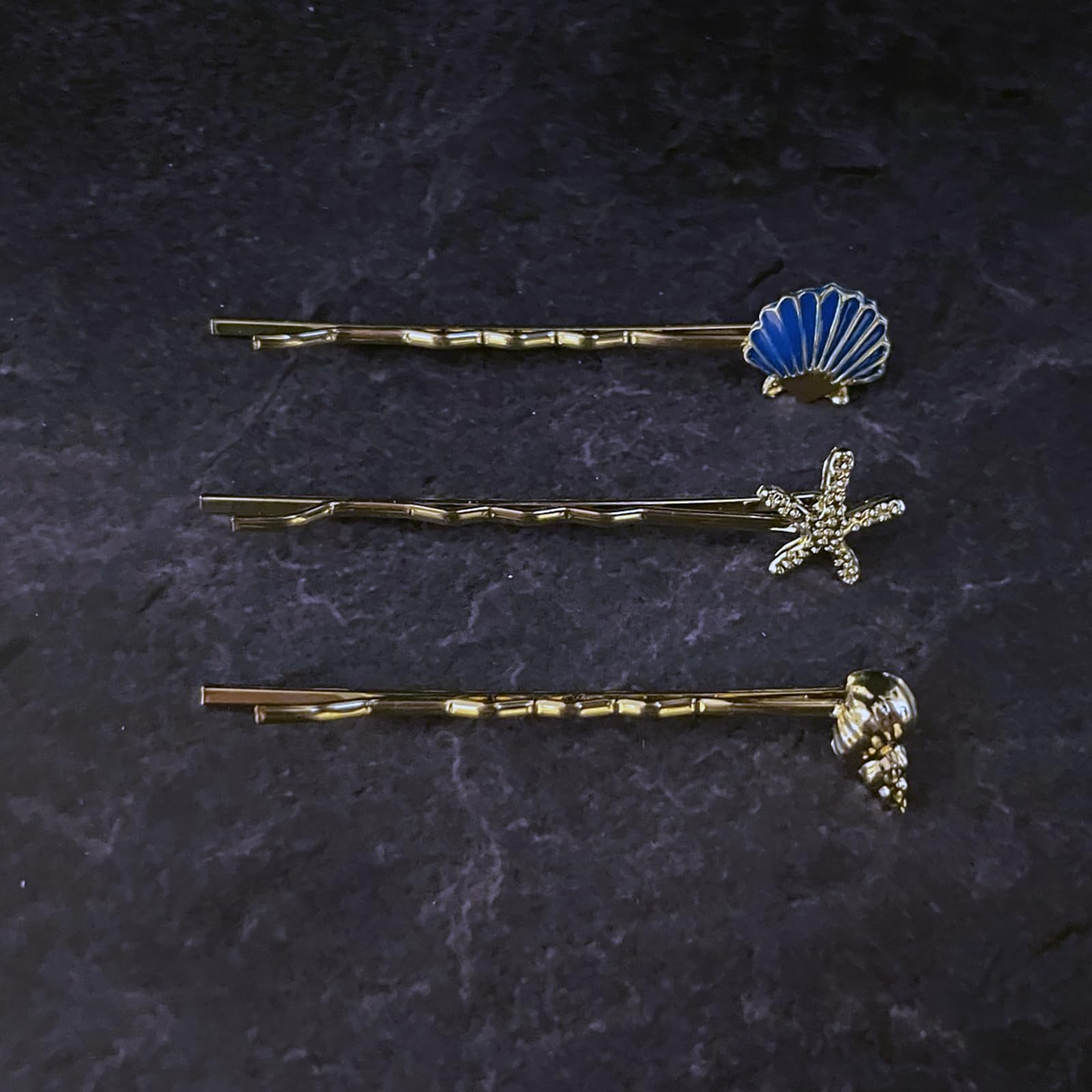 Amazon | （カンパニュラ327）ヘアピン 3本セット マリン ゴールド  