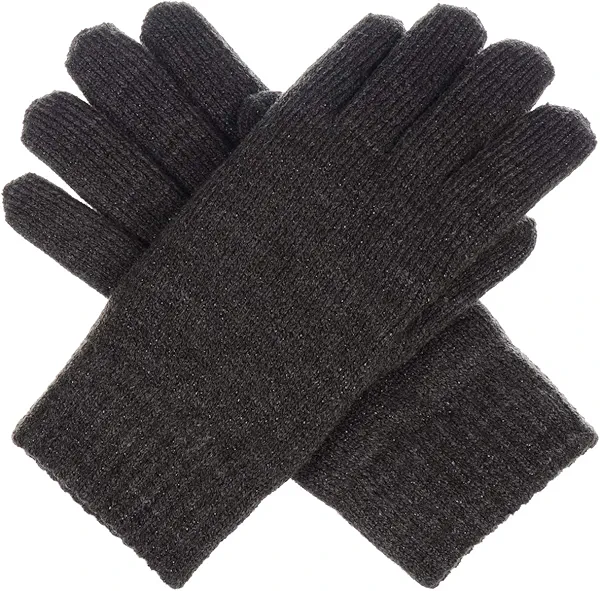 Be Your Own Style BYOS Winter Women's Toasty Warm Plush Fleece Lined Knit Gloves in Solid & Glitter