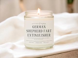 German Shepherd Fart Extinguisher Candle, Funny Gift for Dog Owners, New Pet Parents, and Dog Lovers, Soy Wax Candles, Scented Soy Candle, Home Decor Candle