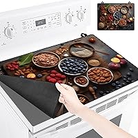 Vista 10 de Cubierta para estufa eléctrica de 28 x 20 pulgadas, protector superior de estufa de goma suave y duradero, protector superior de estufa fácil