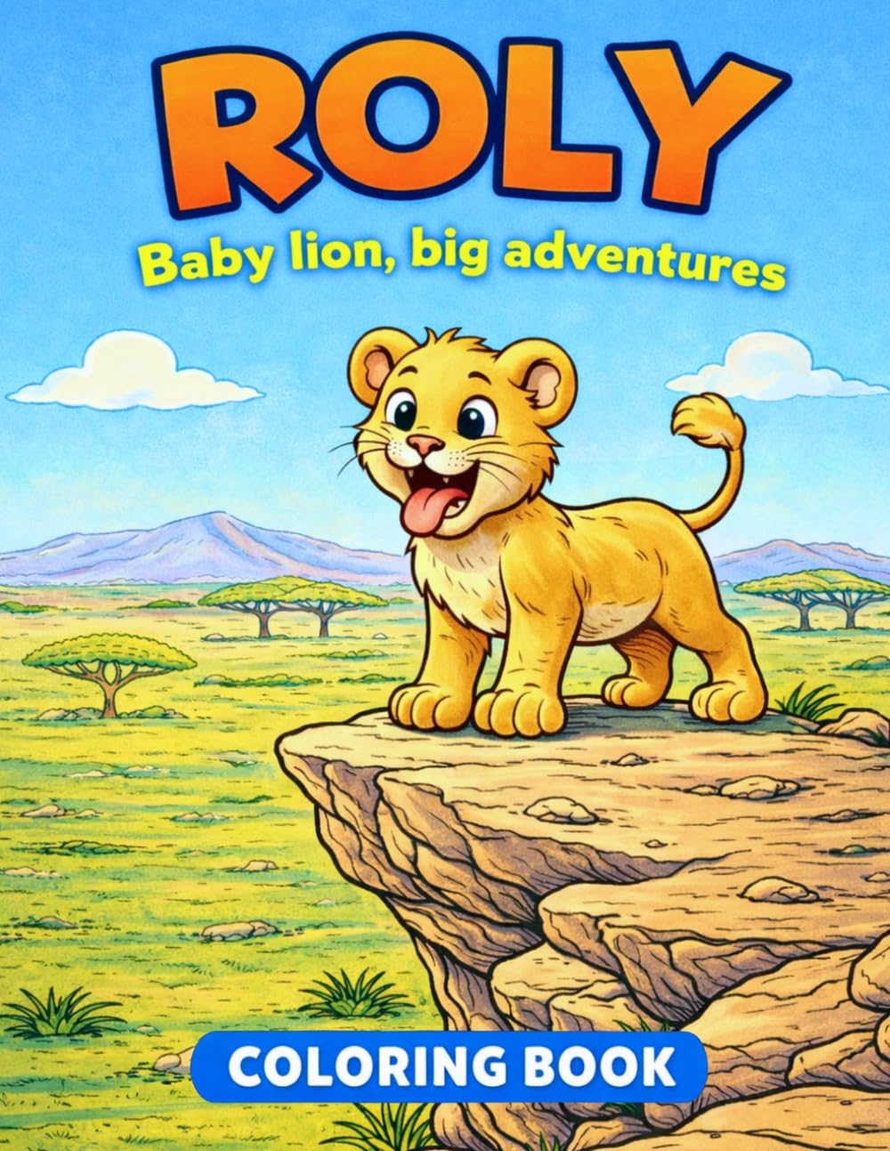 ROLY: Baby Lion, Big Adventures: COLORING BOOK (BABY ANIMALS, BIG ADVENTURES)