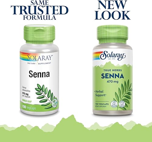 Miniatura 2 de SOLARAY Hoja de Senna, tapa vegetal (Btl-plástico) 470mg | 100ct
