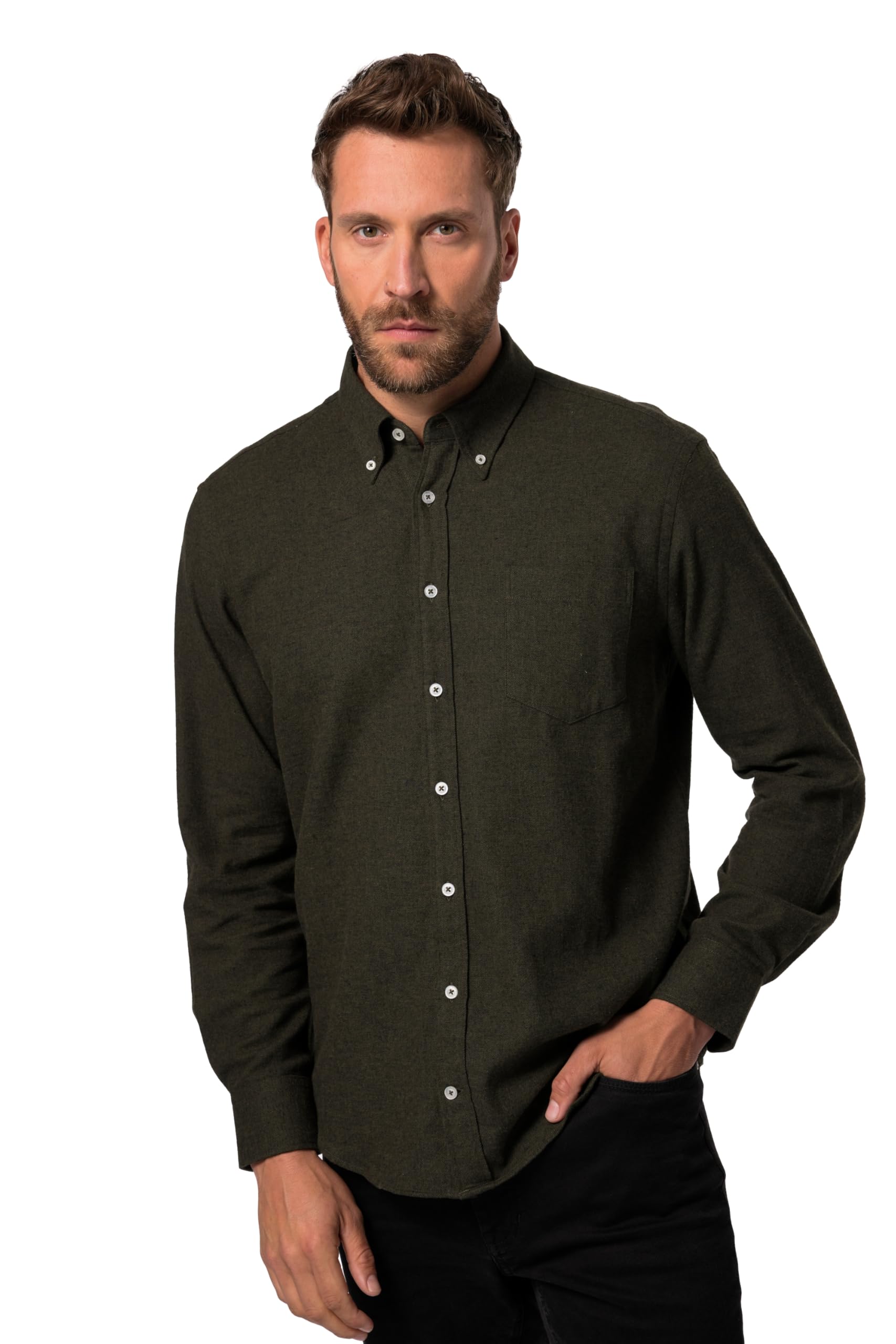 JP 1880 Men's Shirts, fir Green, 8XL