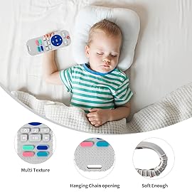 Hooku 2 Pack Silicone Teething Toys for Babies 0-6 Months, Teethers for Babies 6-12 Months, Remote Teether for Baby, Sensory Toys for Babies, Baby Chew Toys