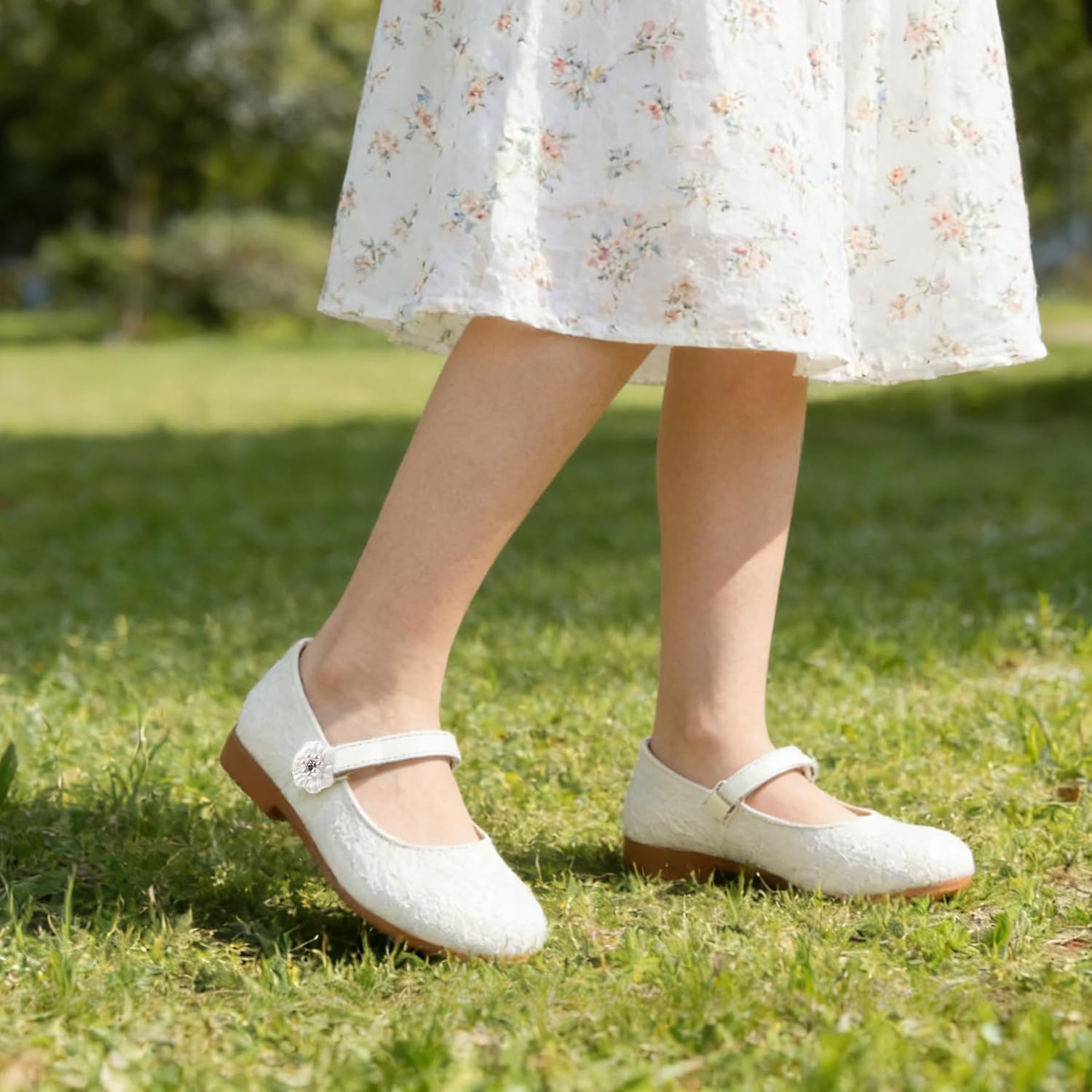 Girls Dress Shoes Mary Jane Flats for Toddler and Little Kid Flower Girl Wedding Party Formal with Strap