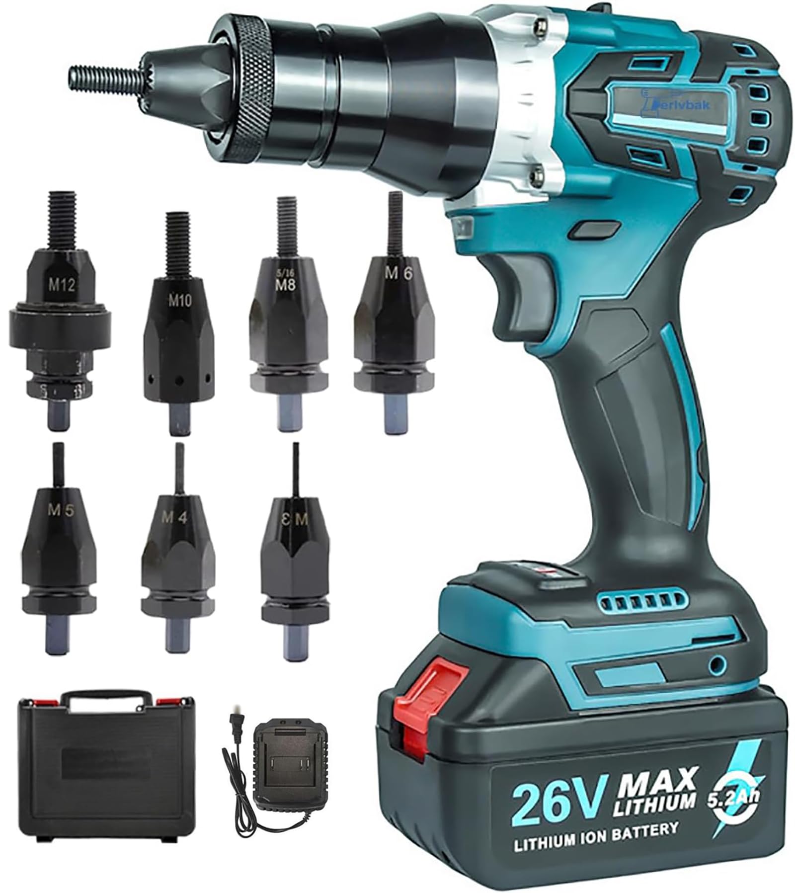 Akku Nietmutter Maschine 2-in-1 - Kabellose Nietzange Für Makita 18V Akku