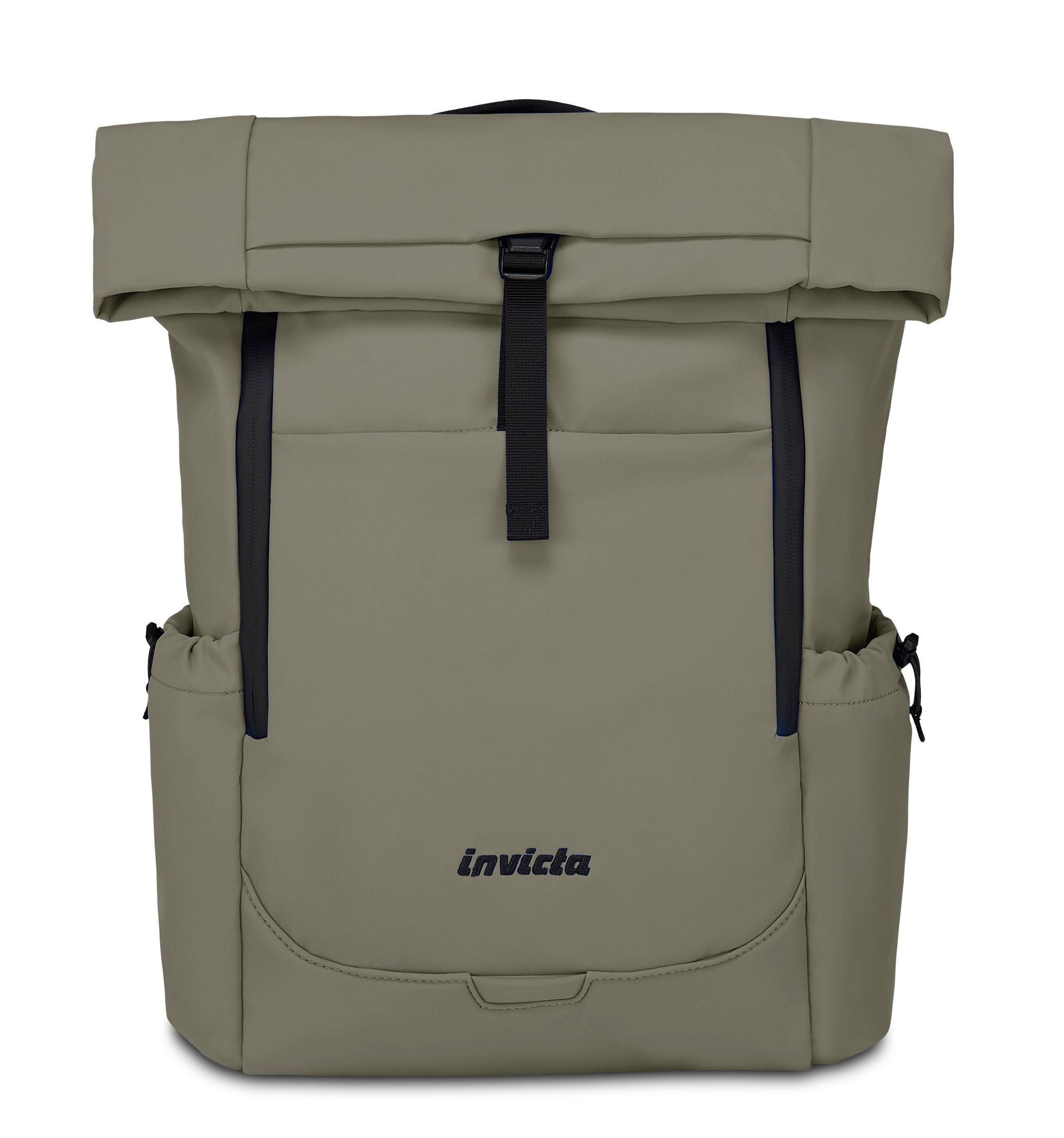 Invicta Invict-Act Fold Work Backpack, Grey, Single Compartment with 15.6" PC Pocket, Water Bottle Pocket and Reinforced Base, Large 32L Backpack for Office and University, for Men and Women, Grey,