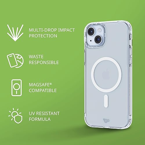 Miniatura 3 de tech21 Evo - Funda transparente para iPhone 15 Plus, compatible con MagSafe, funda de protección contra impactos, transparente