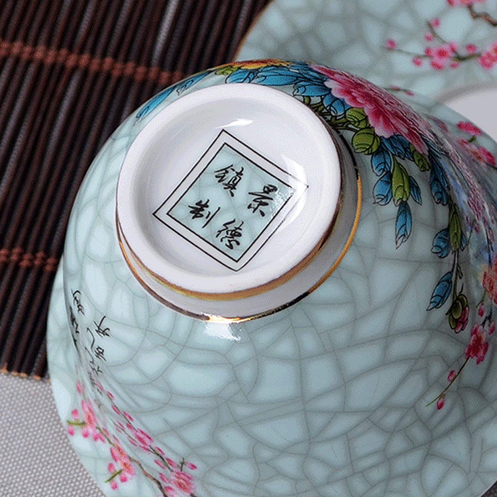 Herbata herbaty， Miski, ceramiczne filiżanki do herbaty z pokrywką i spodkami, porcelanowe miski Kungfu, Gaiwan, kokardki, tradycyjne Chin na prezent urodzinowy