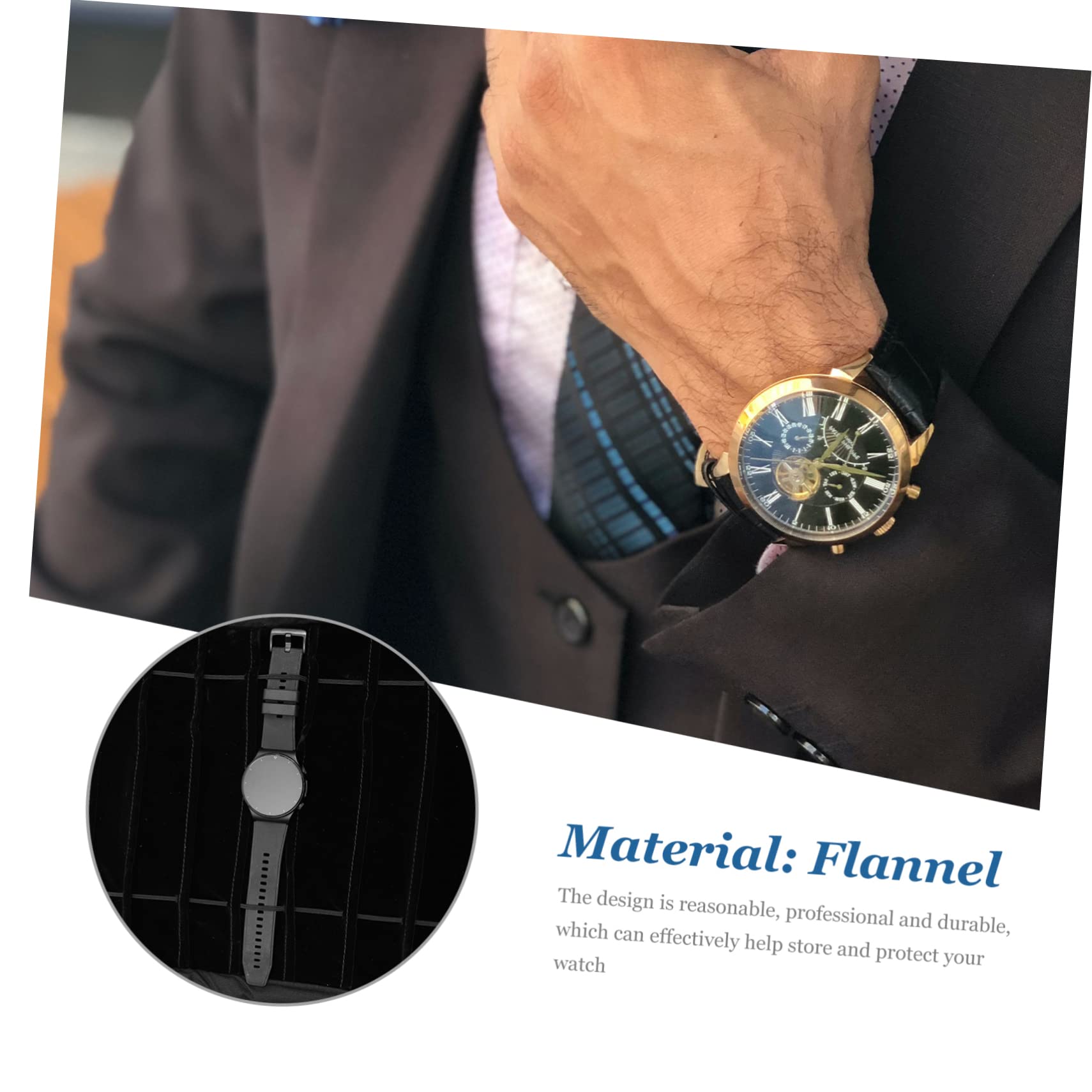 MAGICLULU Astuccio Organizer Gioielli Pieghevole in Flanella Nero | Custodia Arrotolabile Leggera, Mantiene Piccoli Accessori Ordinati e Protetti, Formato Compatto da Viaggio