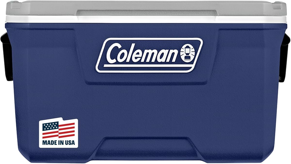 Coleman Classic Series Enfriador portátil aislado, enfriador duro para exteriores resistente a fugas que mantiene el hielo hasta 5 días, 52/70/120/150 cuartos