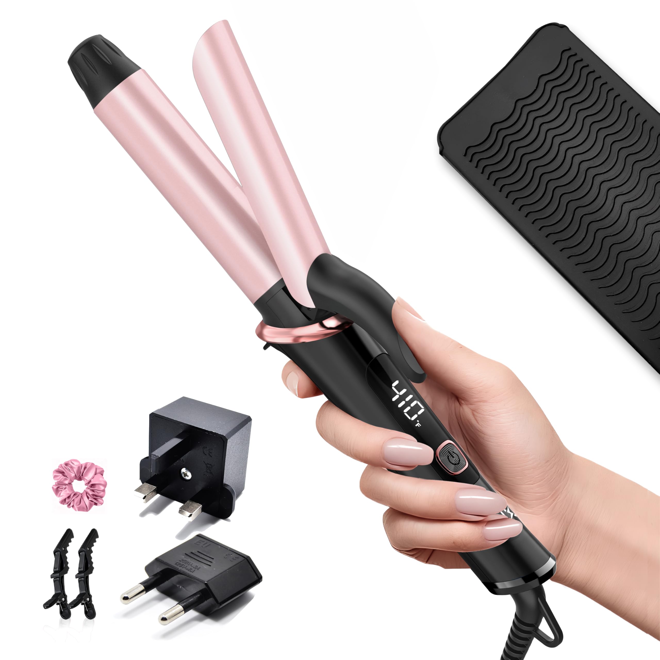 TECSIX Dual Voltage Travel Curling Iron