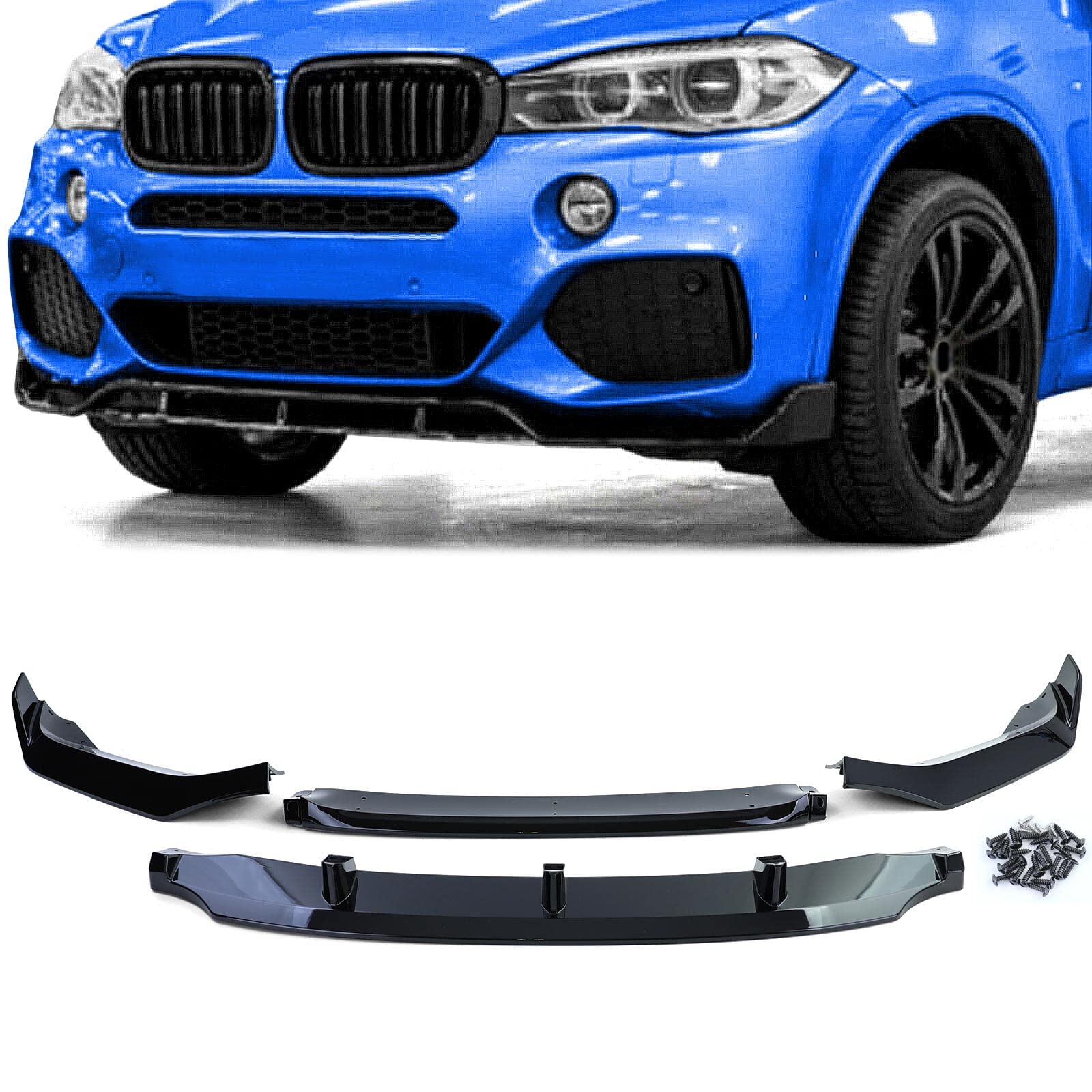 Front Spoilerlippe Performance Look Schwarz Glanz passt für BMW X5 F15 2013-2018