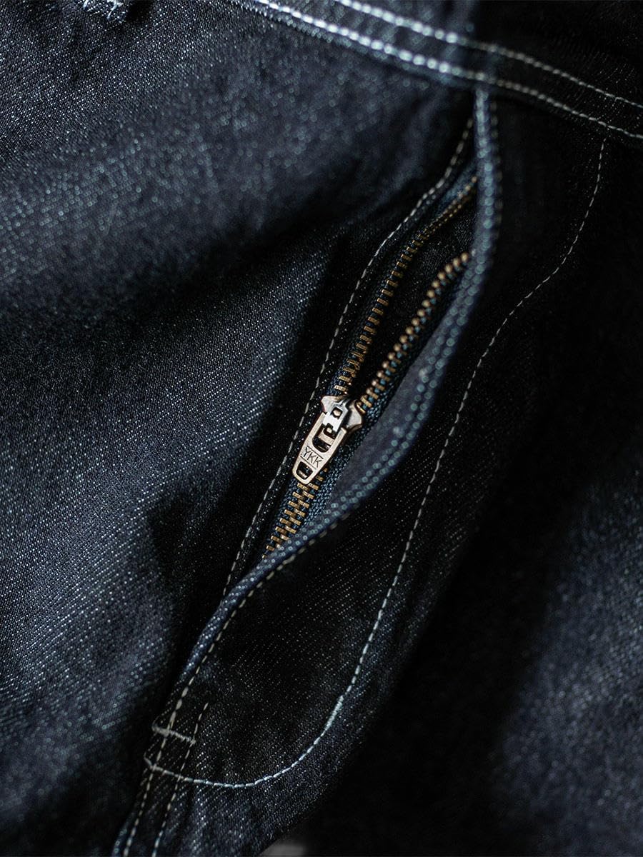 Męski amerykański styl vintage szerokie nogawki w paski denim odzież robocza kombinezony